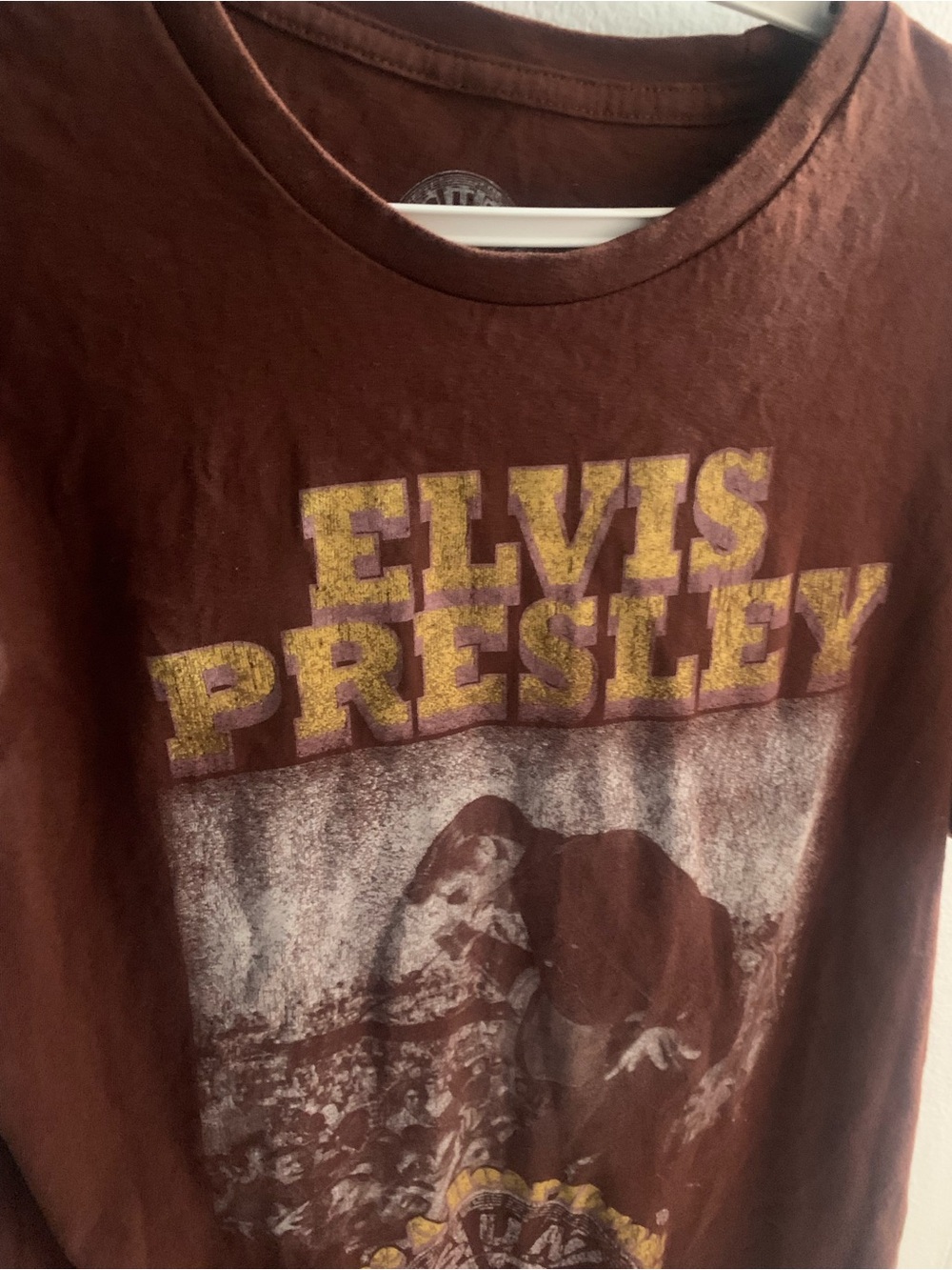 Elvis Presley Graphic Tee in Rust Brown